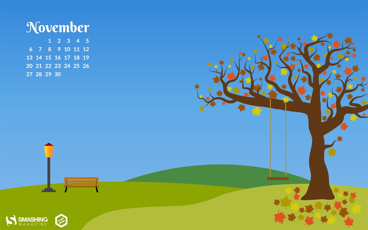 November 2017 calendar wallpaper #5 - 1280x800