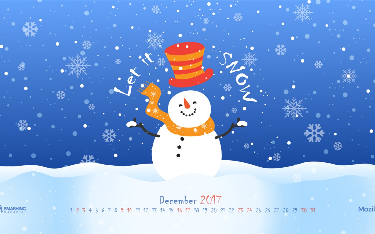 December 2017 Calendar Wallpaper #16 - 1280x800