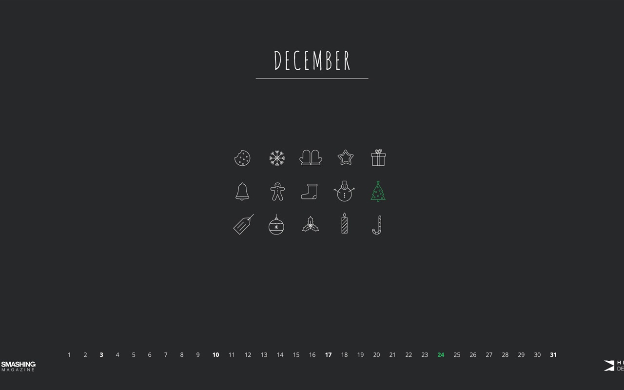 Dezember 2017 Kalender Hintergrund #21 - 1280x800