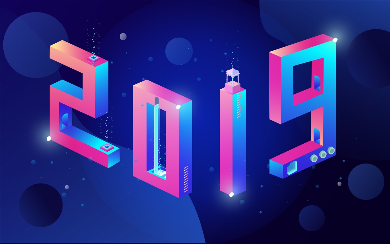 Happy New Year 2019 HD wallpapers #1 - 1280x800