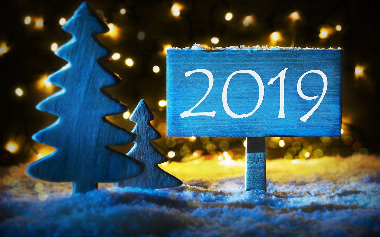 Happy New Year 2019 HD wallpapers #20 - 1280x800