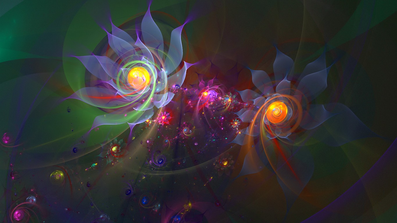 3D Dream flower wallpaper Abstract #24 - 1366x768