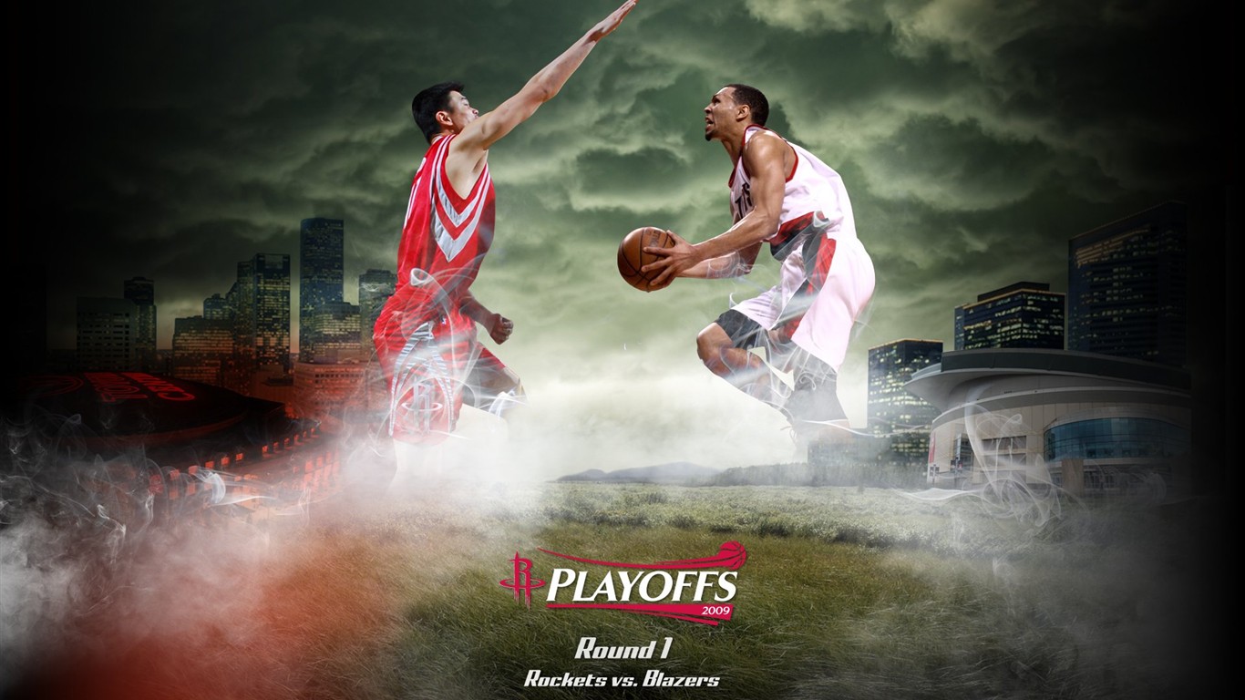 NBA Houston Rockets 2009 playoff wallpaper #1 - 1366x768