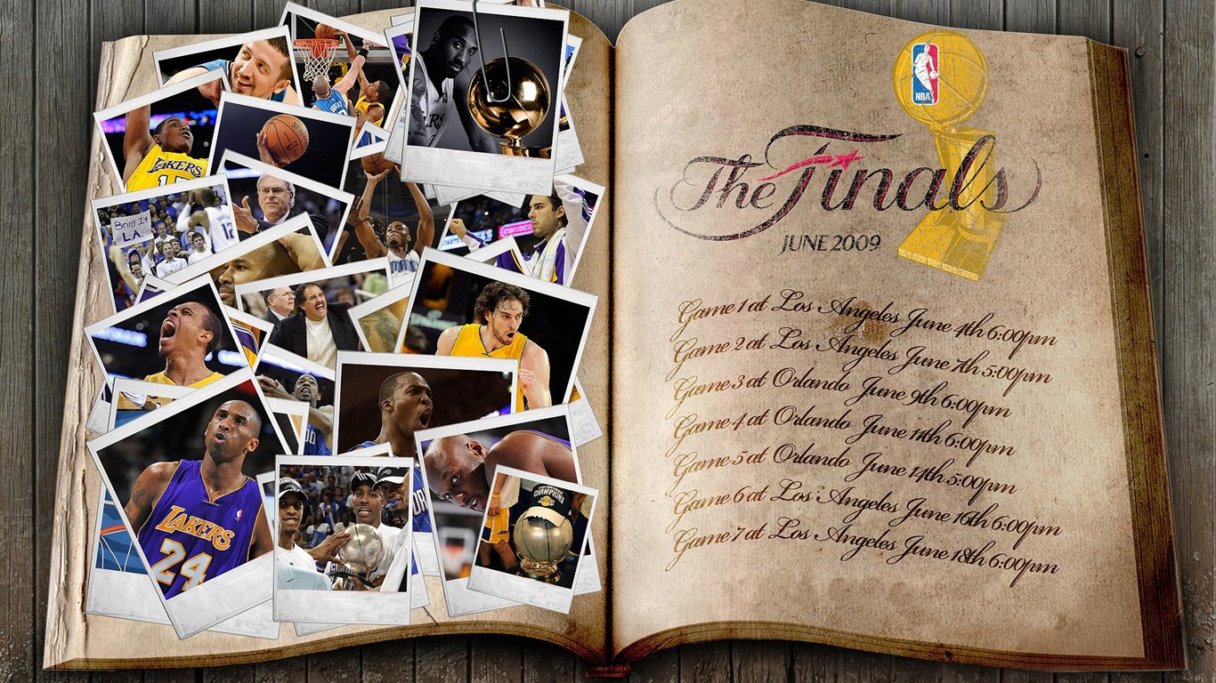 NBA2009总冠军湖人队壁纸1 - 1366x768