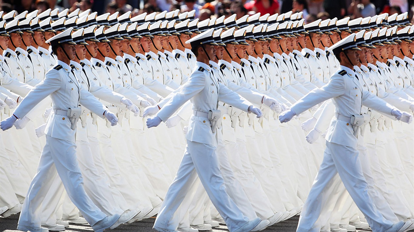 National Day military parade wallpaper albums #11 - 1366x768
