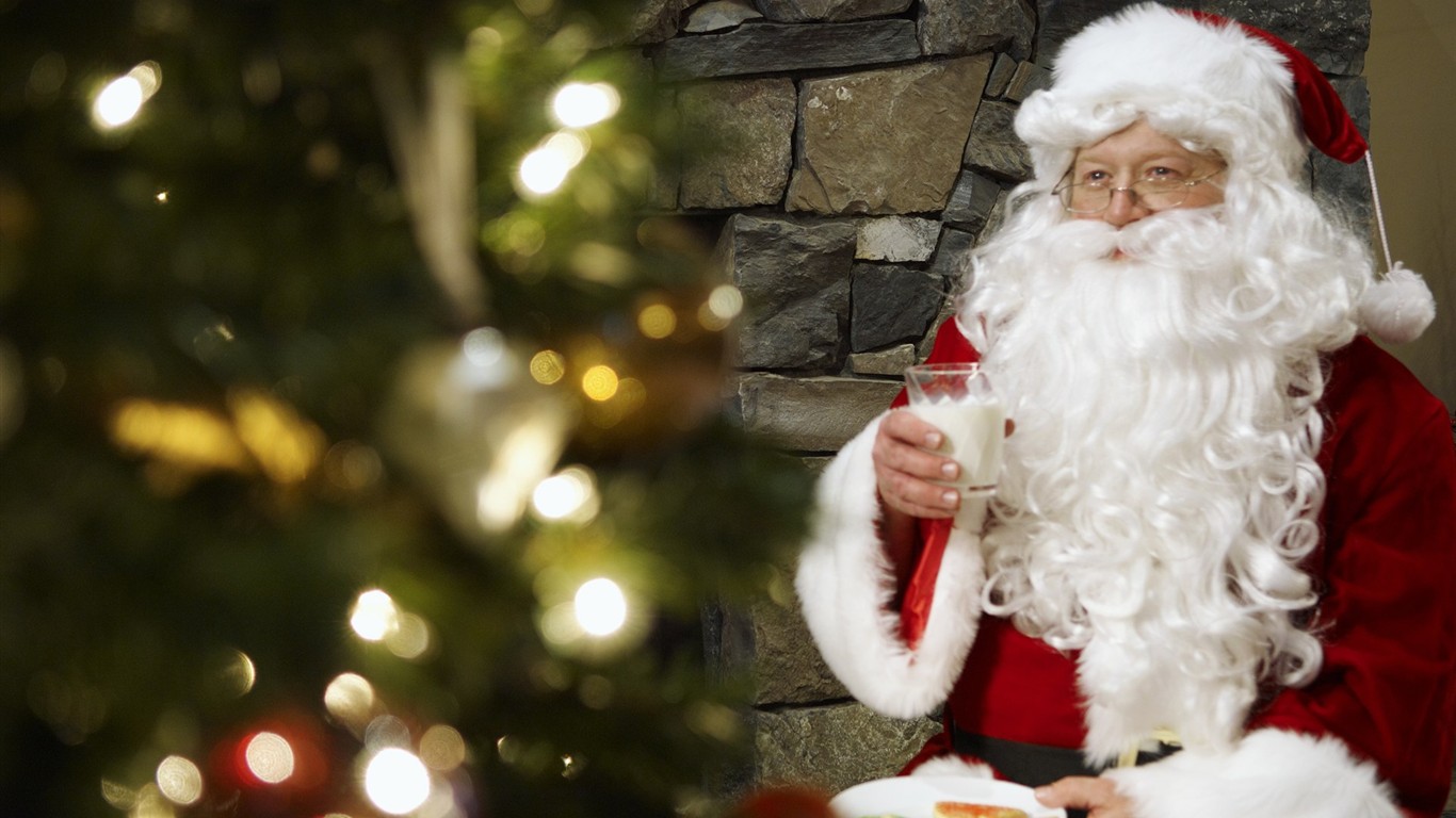 La gente celebra la Navidad Fondos de Inicio #14 - 1366x768