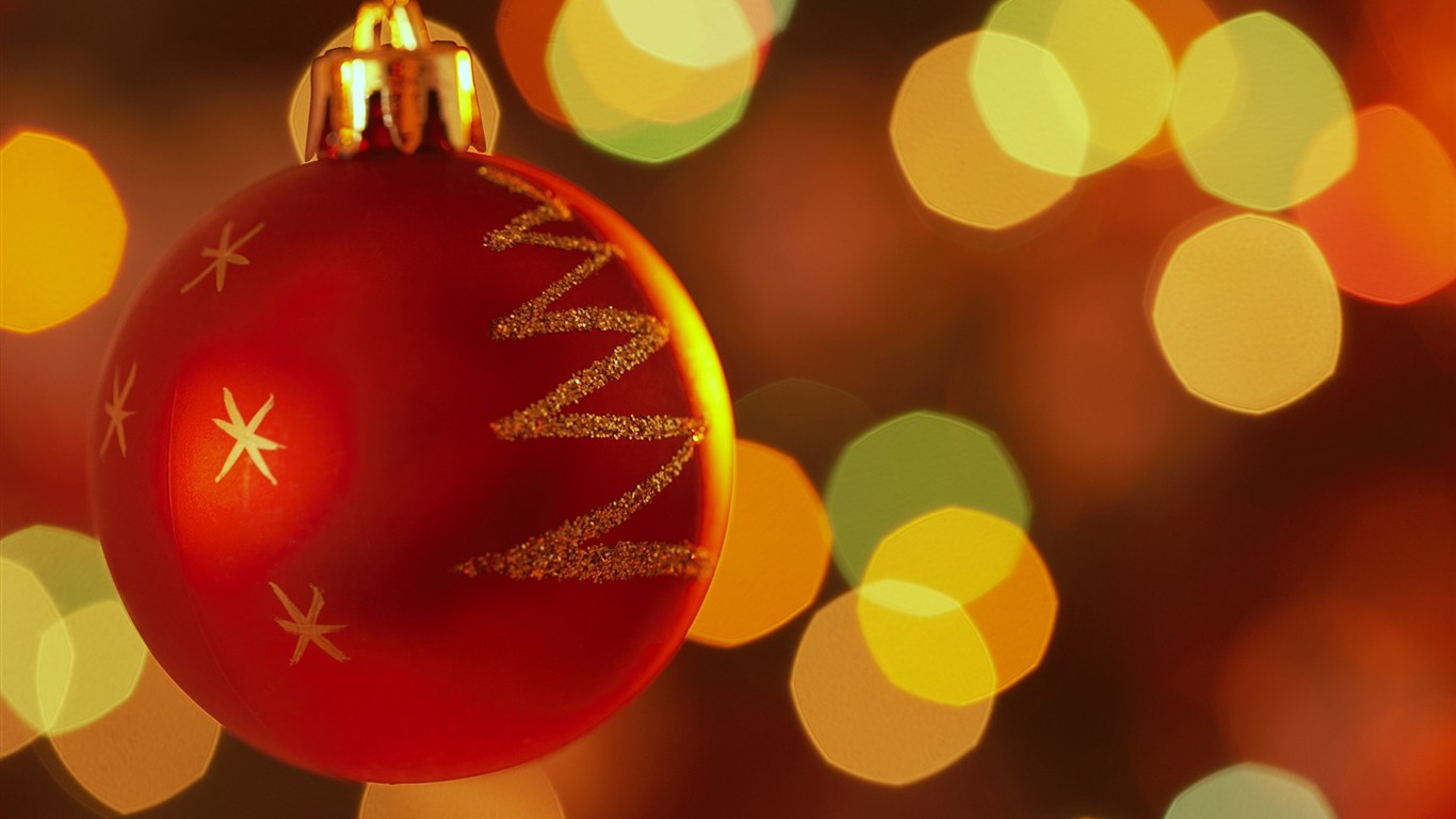 Happy Christmas decorations wallpapers #3 - 1366x768