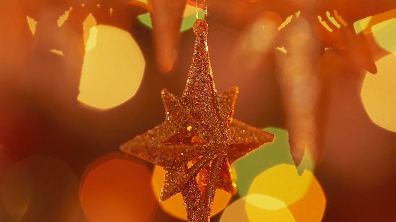Happy Christmas decorations wallpapers #9 - 1366x768
