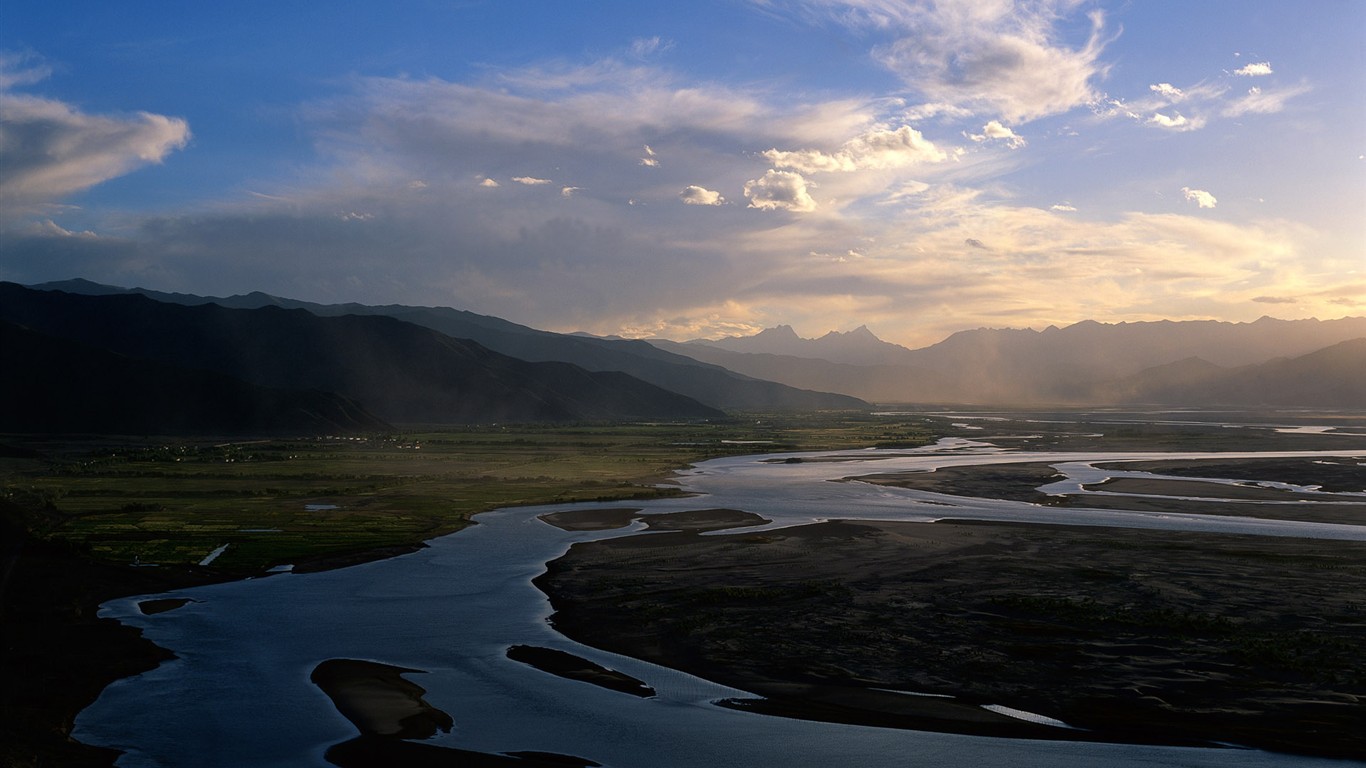 Exquisito fondos de escritorio de paisaje chino #6 - 1366x768