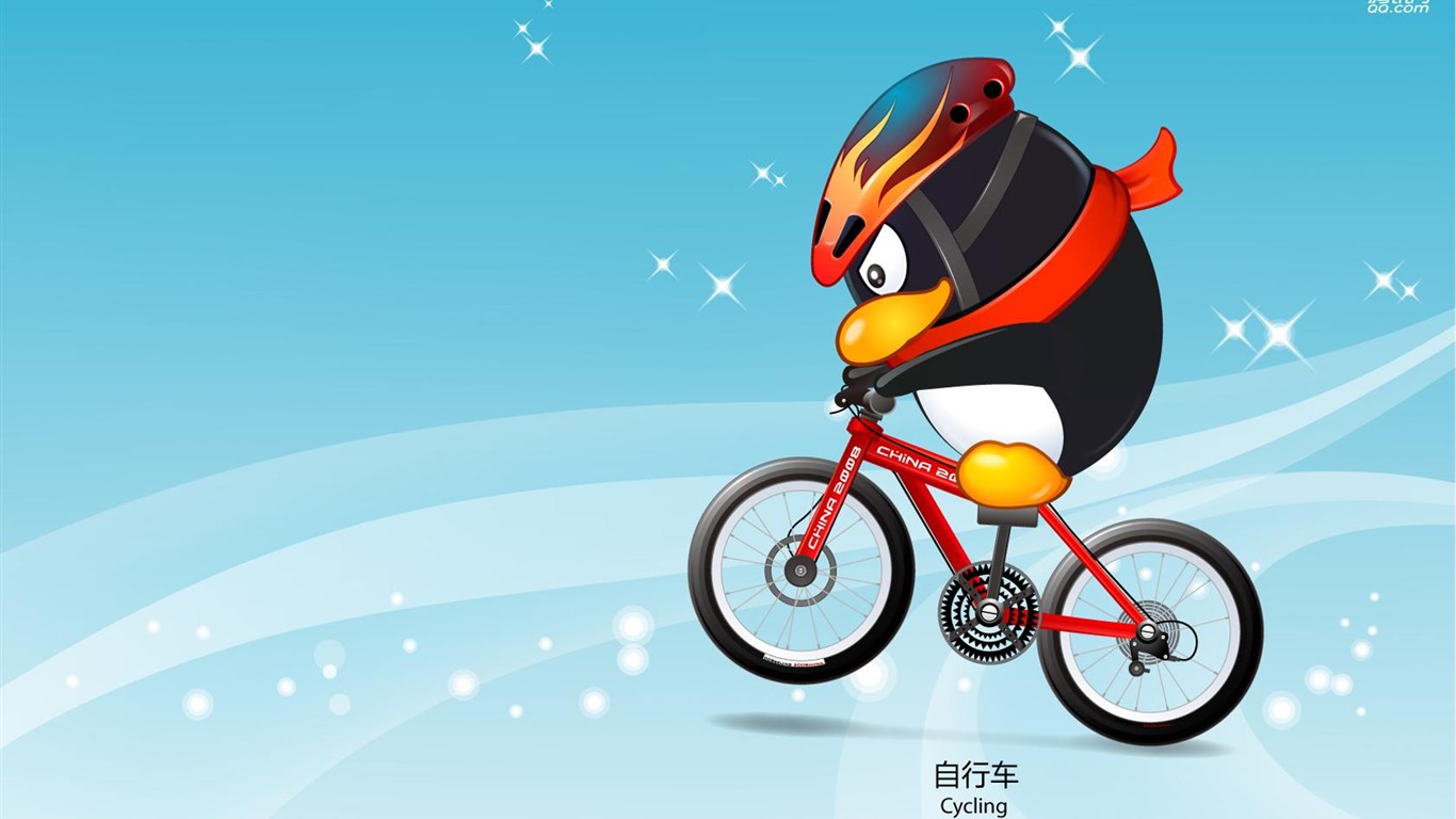 QQ Olympic sports theme wallpaper #1 - 1366x768