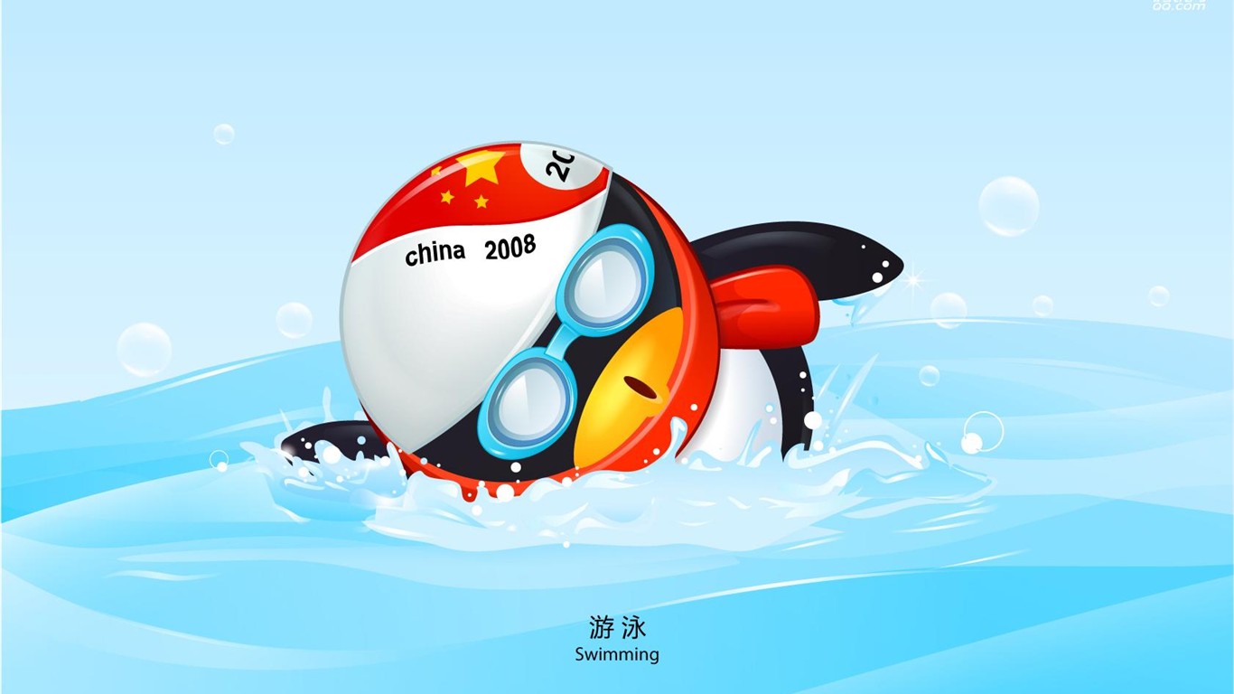 QQ Olympic sports theme wallpaper #9 - 1366x768