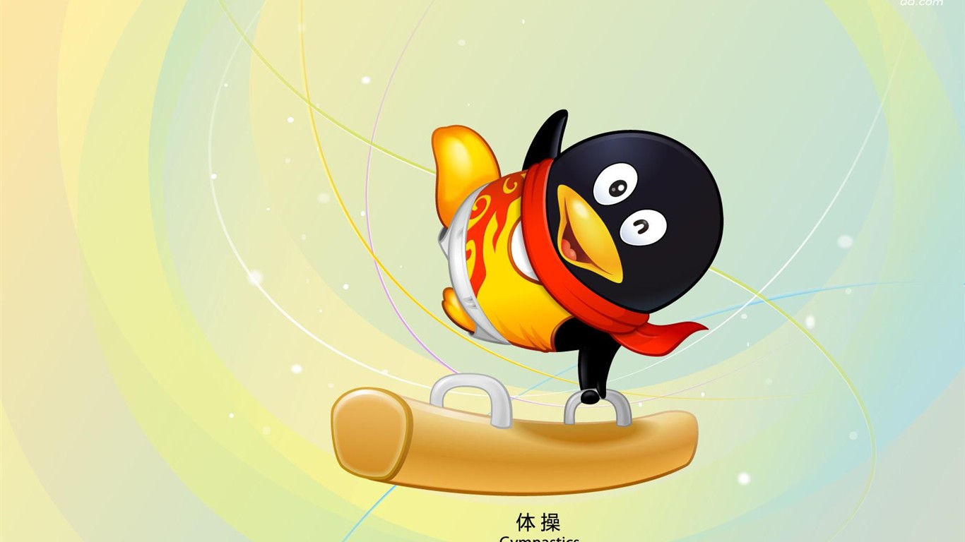 QQ Olympic sports theme wallpaper #16 - 1366x768