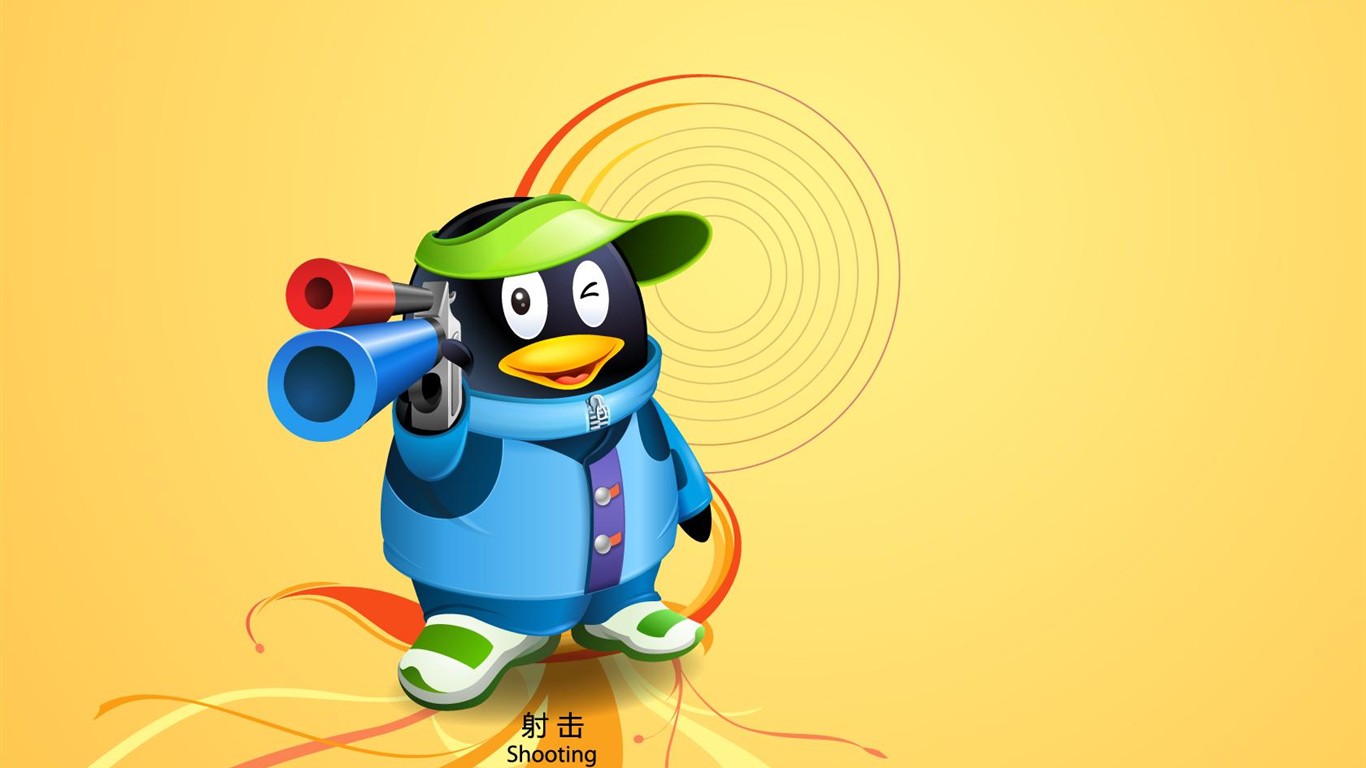 QQ Olympic sports theme wallpaper #19 - 1366x768