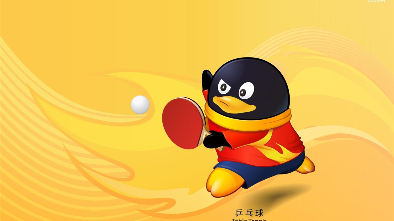 QQ Olympic sports theme wallpaper #20 - 1366x768