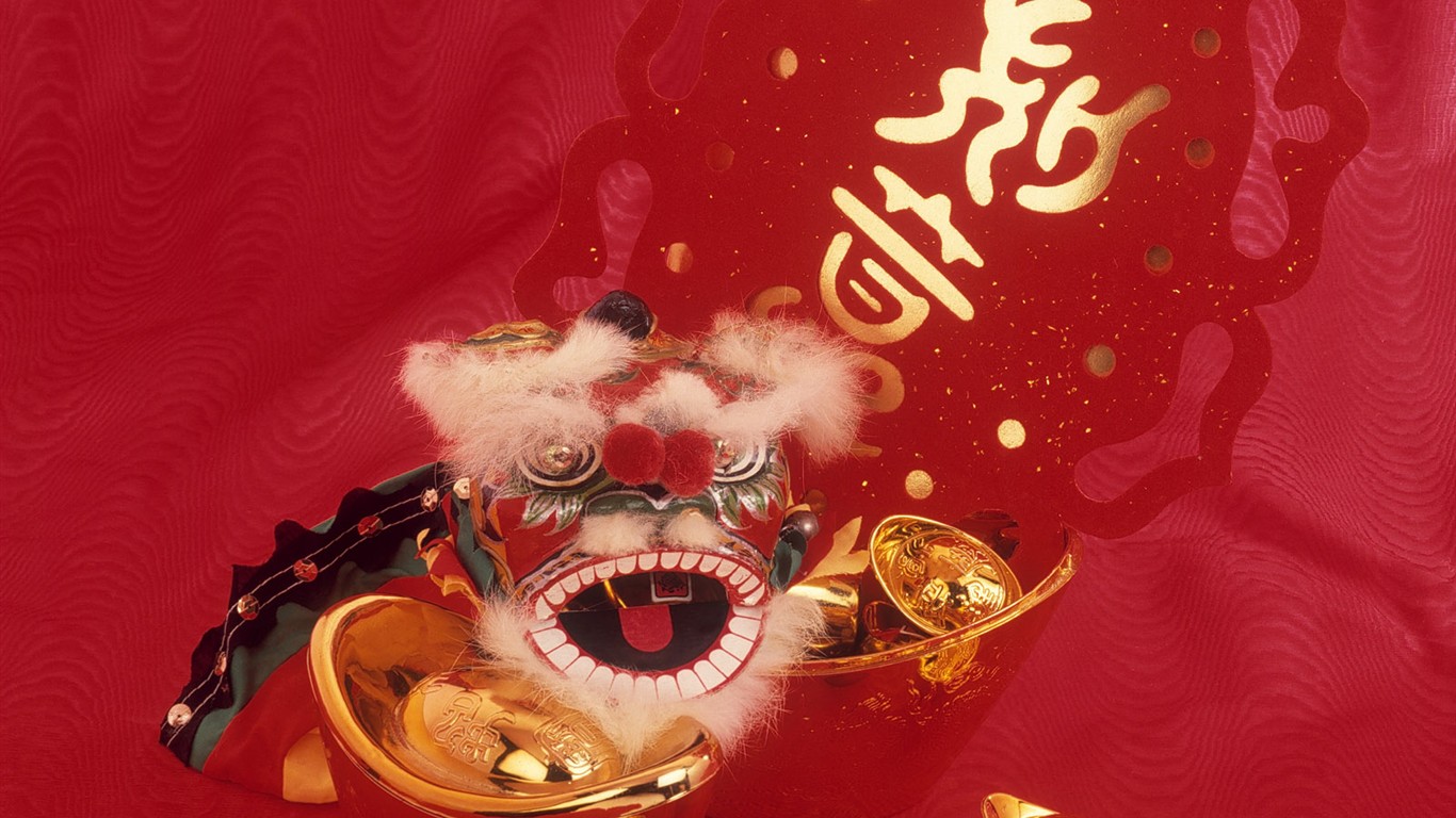 China Viento rojo festivo fondo de pantalla #22 - 1366x768