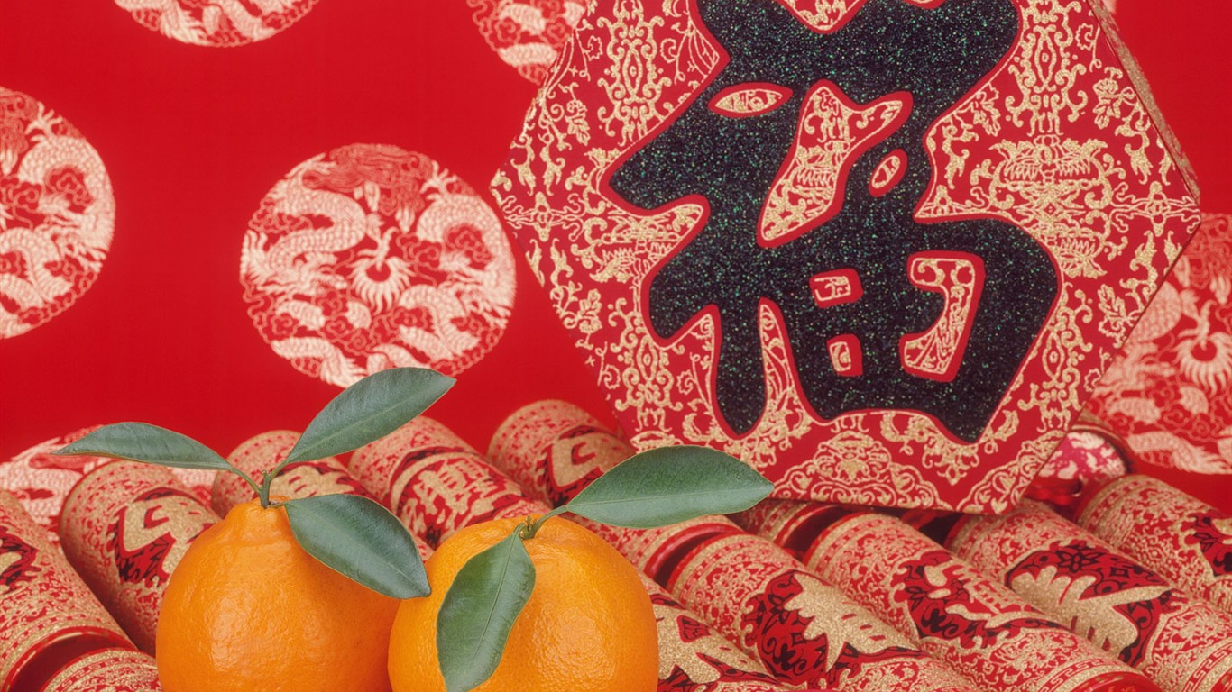 中國風之紅色喜慶壁紙 #34 - 1366x768