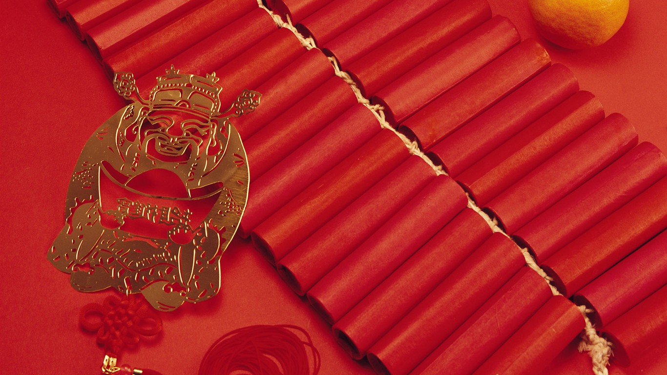 Vent de la Chine papier peint rouge festive #42 - 1366x768