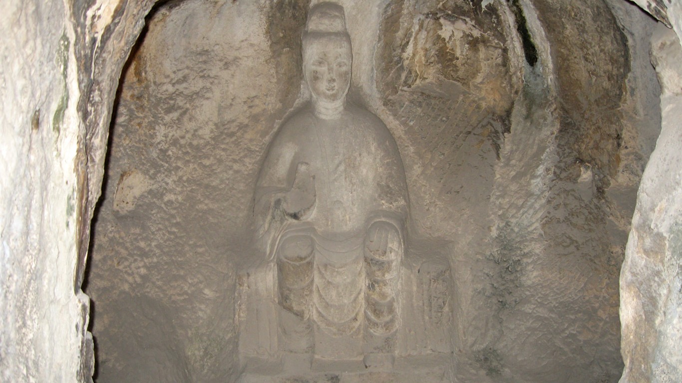 Luoyang, grottes de Longmen Fond d'écran #13 - 1366x768