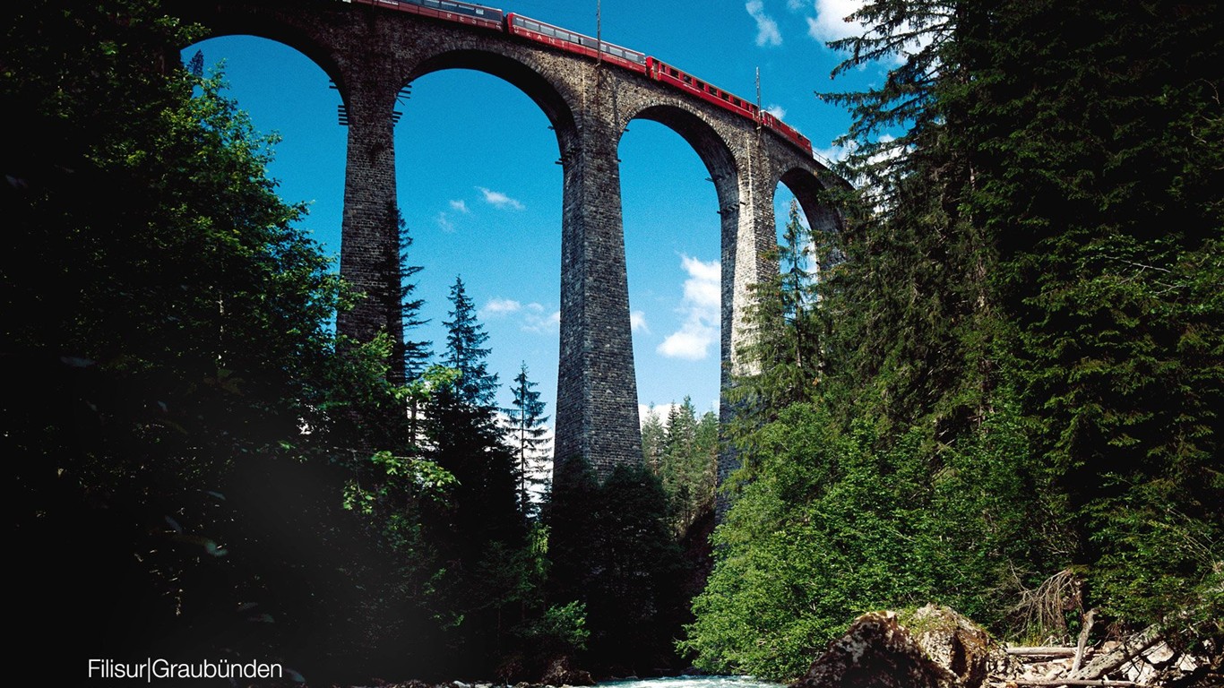 Suiza fondos de escritorio de lugares de interés turístico de verano #9 - 1366x768