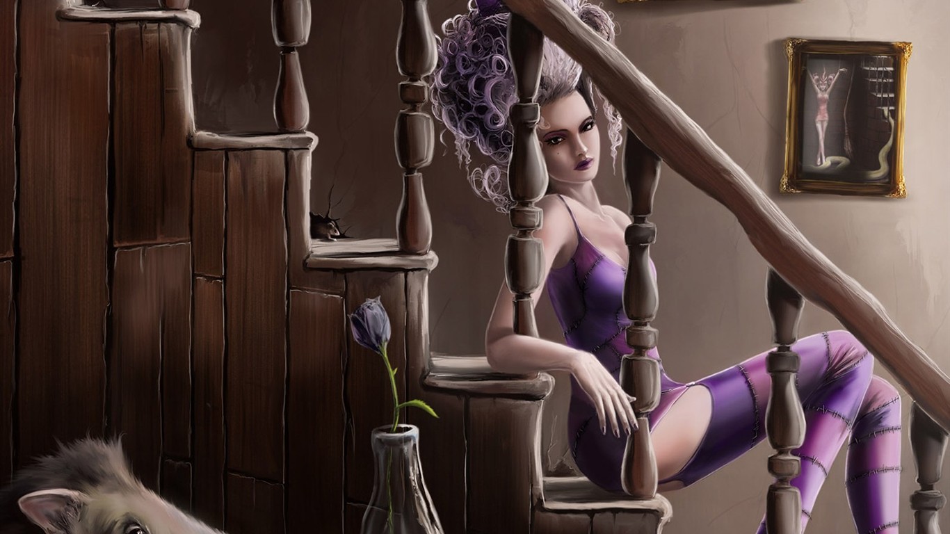 CG illustration wallpaper fantasy women #7 - 1366x768