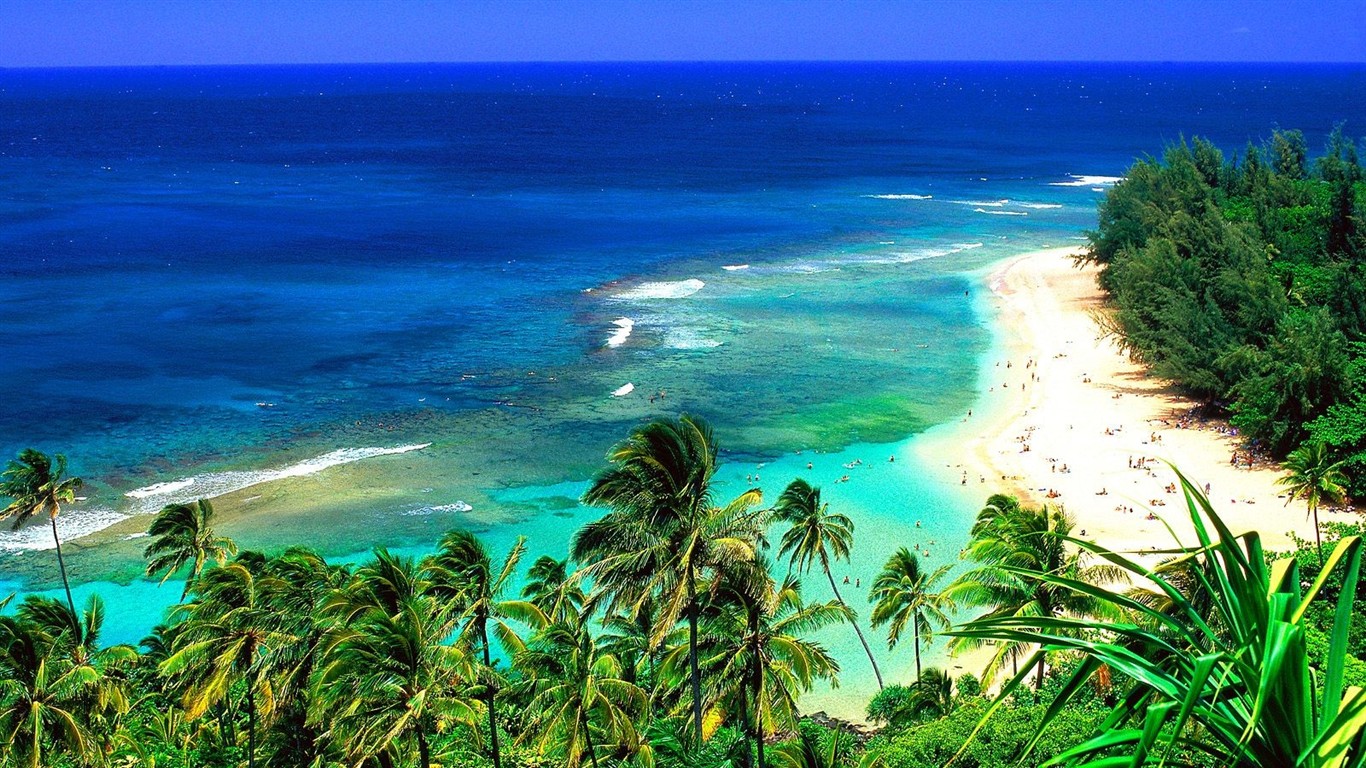 havajské pláži scenérie #16 - 1366x768