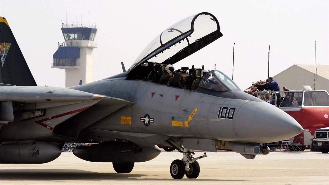 U.S. Navy F14 Tomcat fighter #14 - 1366x768