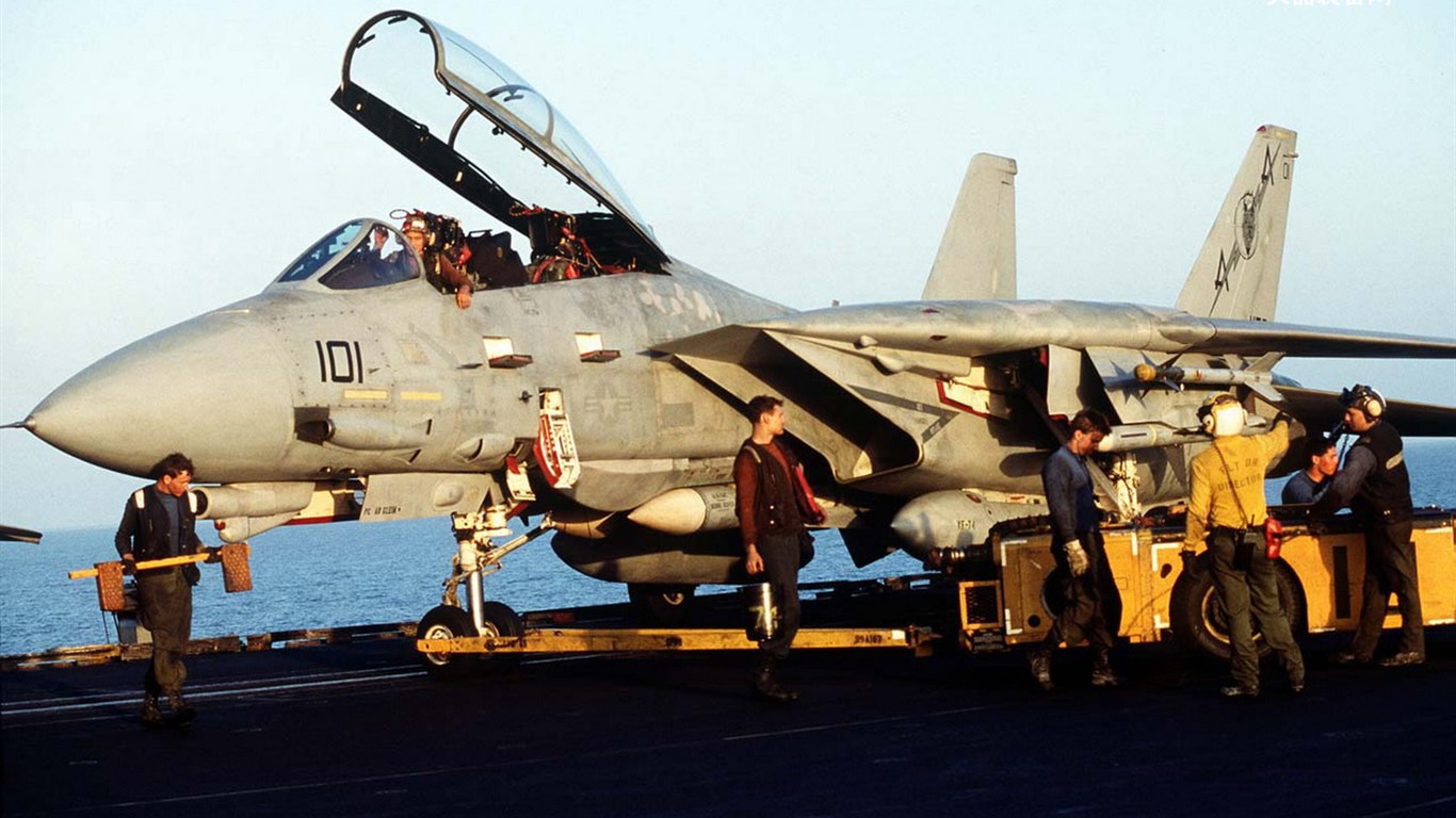 ВМС США истребителя F14 Tomcat #32 - 1366x768