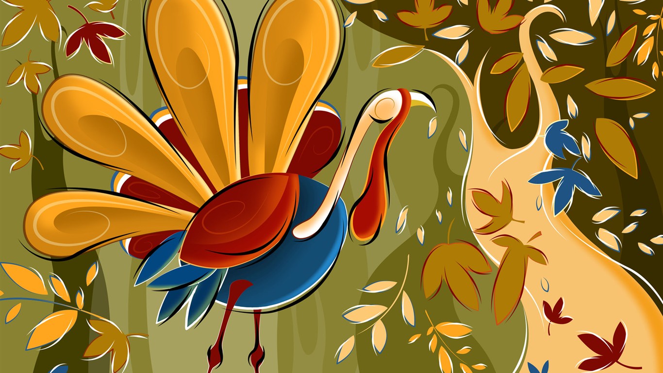 Thanksgiving theme wallpaper #7 - 1366x768