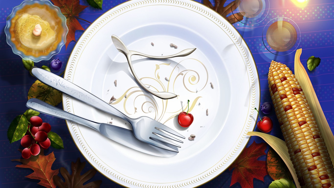 Thanksgiving theme wallpaper #18 - 1366x768