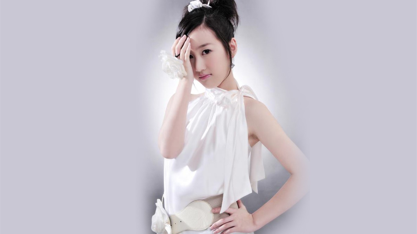 Liu Mei-obsahující tapety Happy dívka #18 - 1366x768
