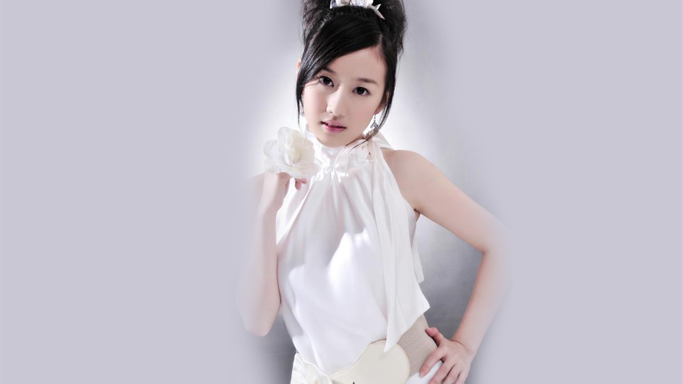 Liu Mei-obsahující tapety Happy dívka #19 - 1366x768