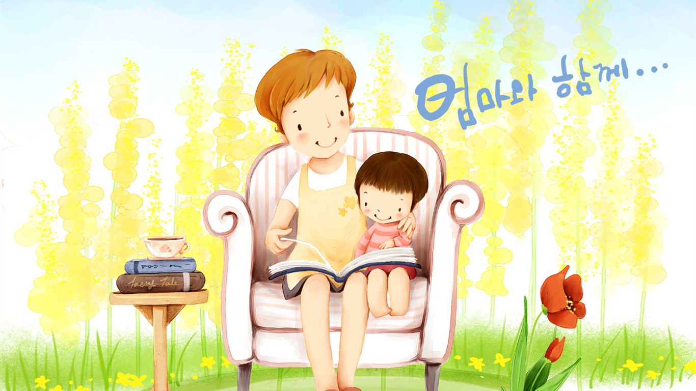 Mother's Day Thema des südkoreanischen Illustrator Tapete #18 - 1366x768