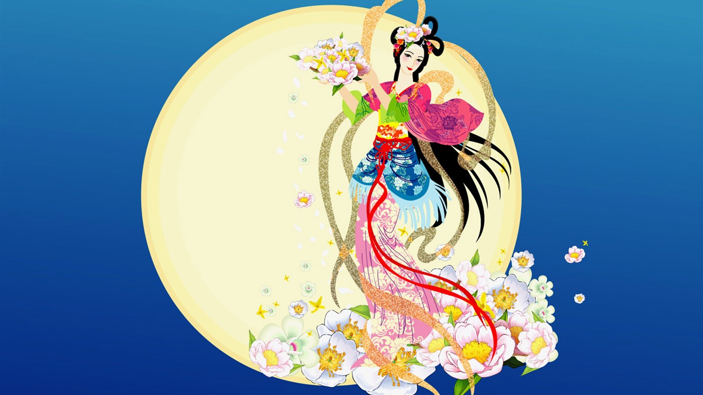 Mid-Autumn Festival Moon beautiful wallpaper #6 - 1366x768