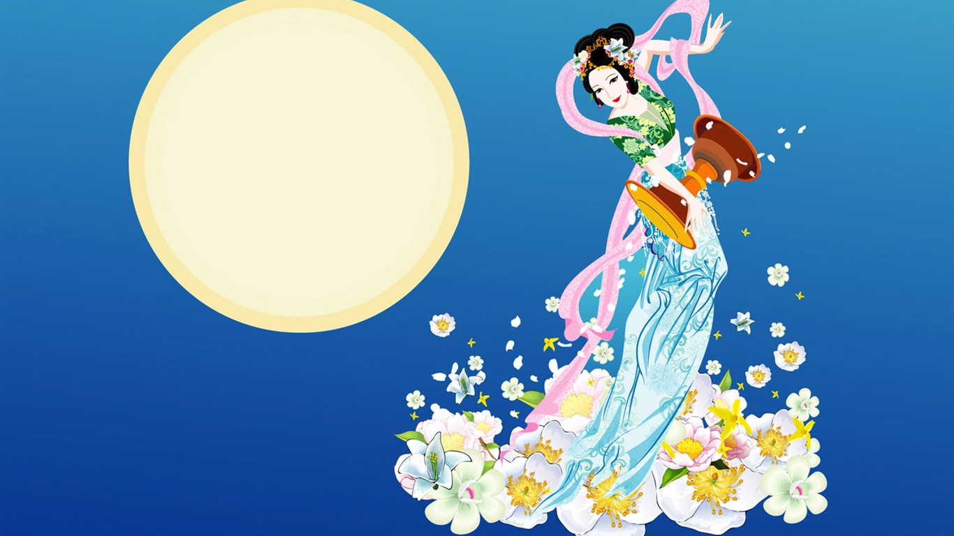 Mid-Autumn Festival Moon beautiful wallpaper #17 - 1366x768