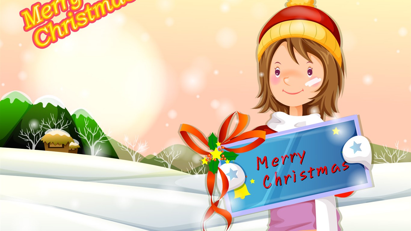 Christmas Winter Wallpaper chapter of Vector #18 - 1366x768