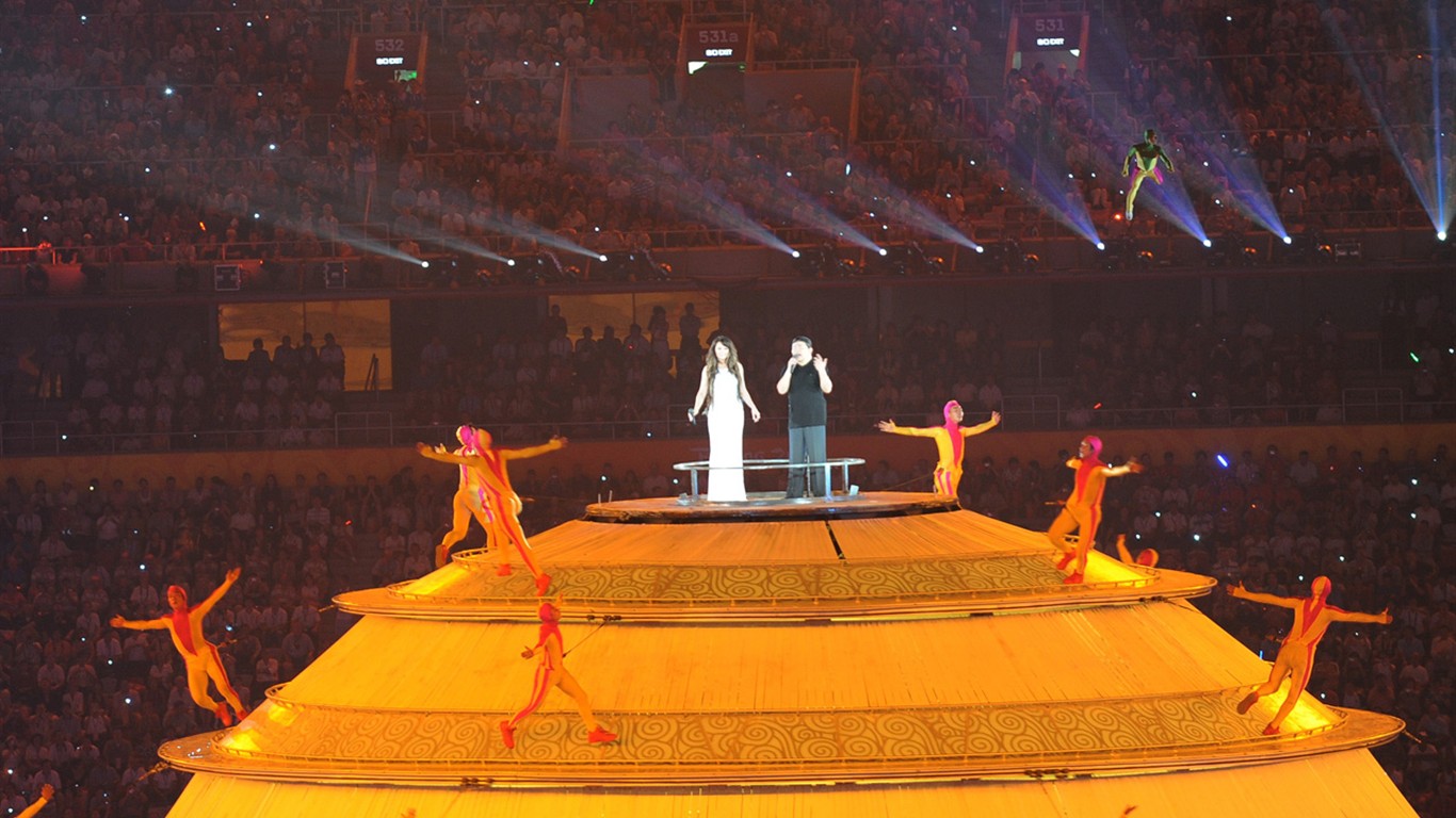 Beijing 2008 Jeux Olympiques d'ouverture Cérémonie d'écran #22 - 1366x768