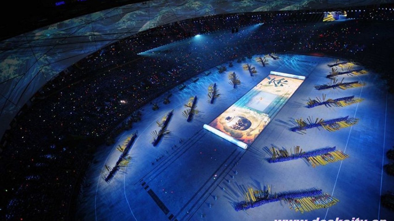 2008 olympijské hry v Pekingu slavnostní zahájení Tapety #27 - 1366x768