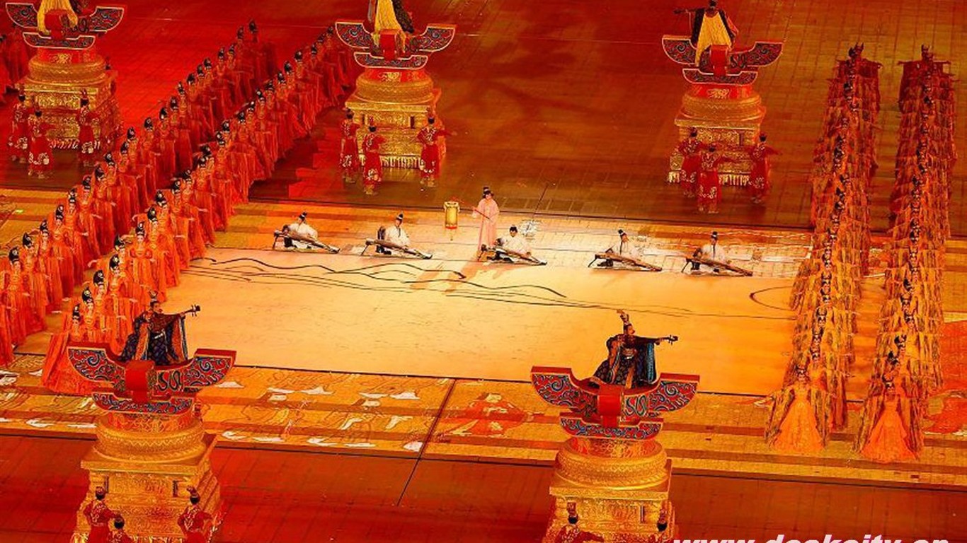 2008 olympijské hry v Pekingu slavnostní zahájení Tapety #39 - 1366x768