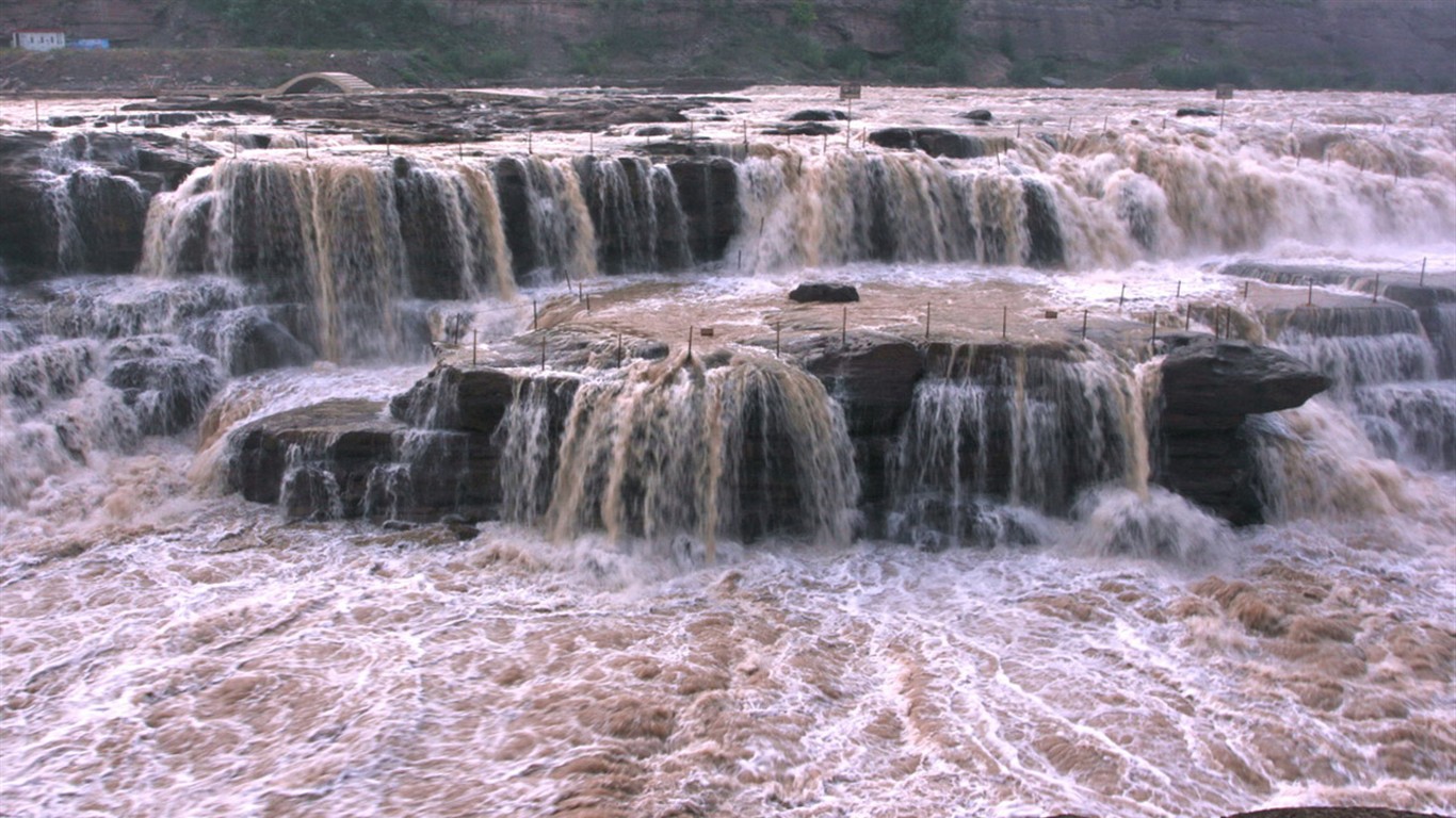 Continuously flowing Yellow River - Hukou Waterfall Travel Notes (Minghu Metasequoia works) #5 - 1366x768