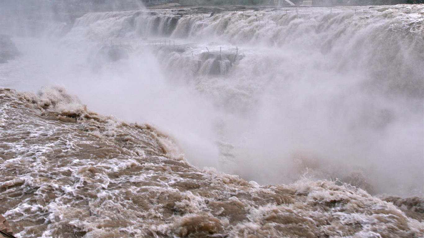 Continuously flowing Yellow River - Hukou Waterfall Travel Notes (Minghu Metasequoia works) #6 - 1366x768