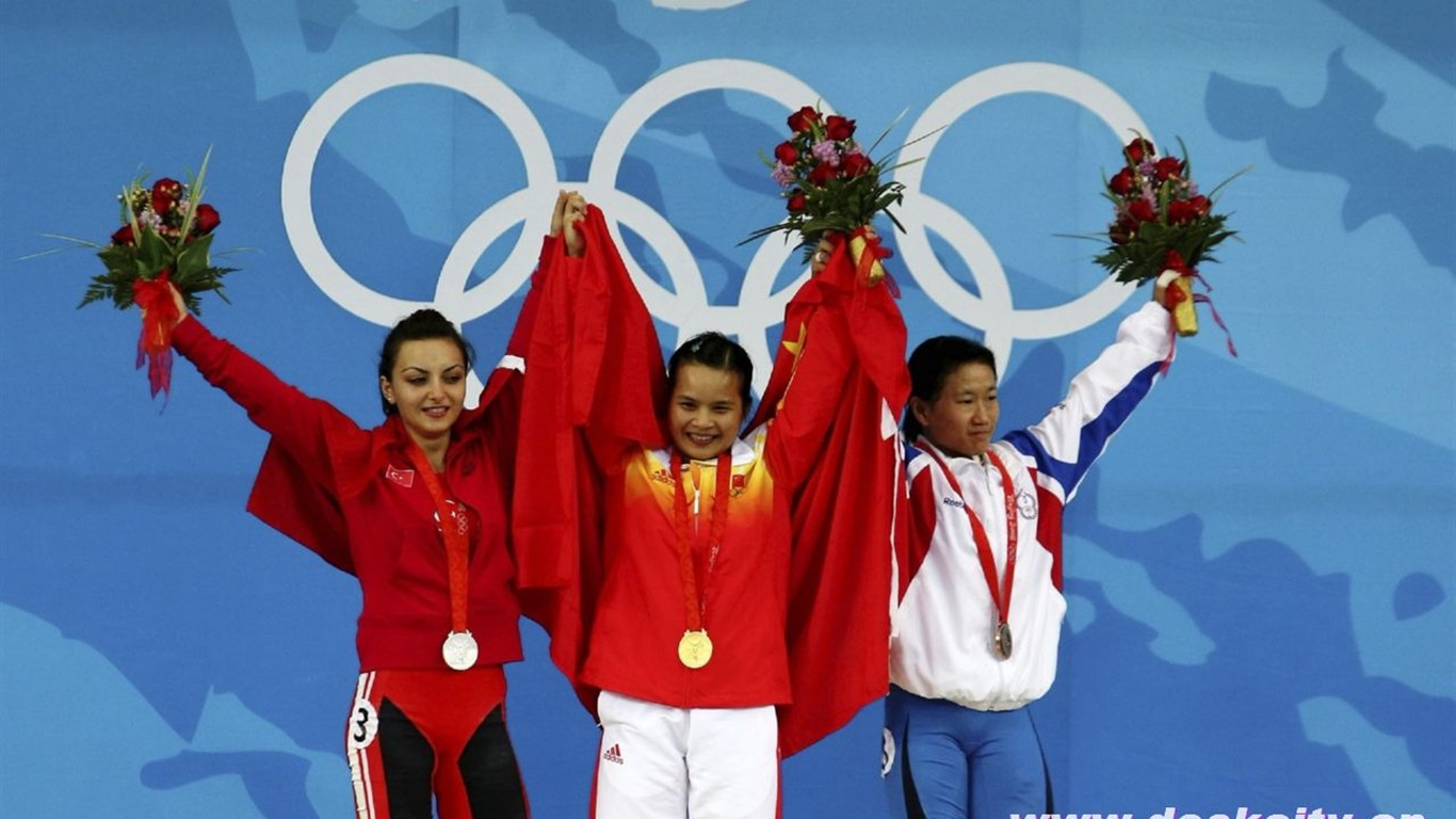 Jeux olympiques de Beijing Haltérophilie Fond d'écran #13 - 1366x768