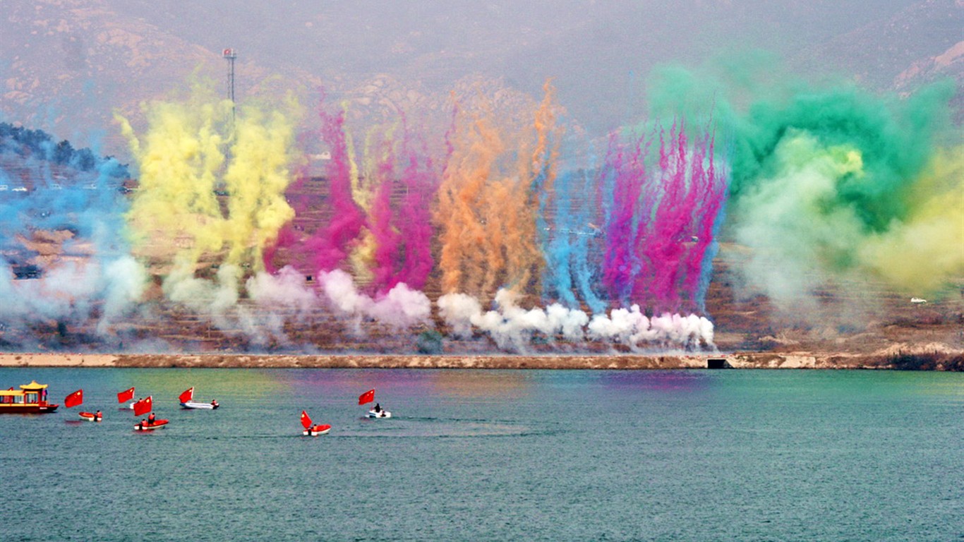International Air Sports Festival Pohled (Minghu Metasequoia práce) #20 - 1366x768