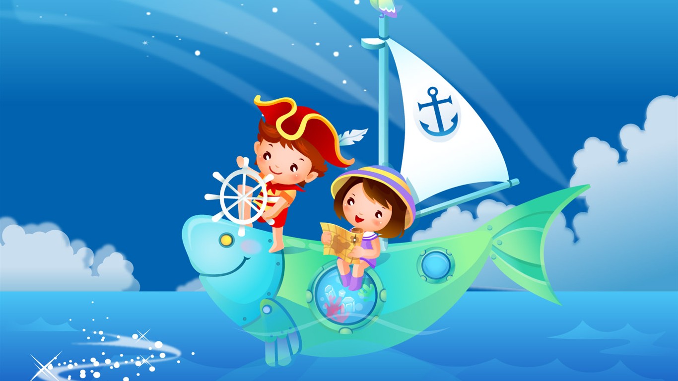 Childhood Dreams cartoon wallpaper albums #9 - 1366x768