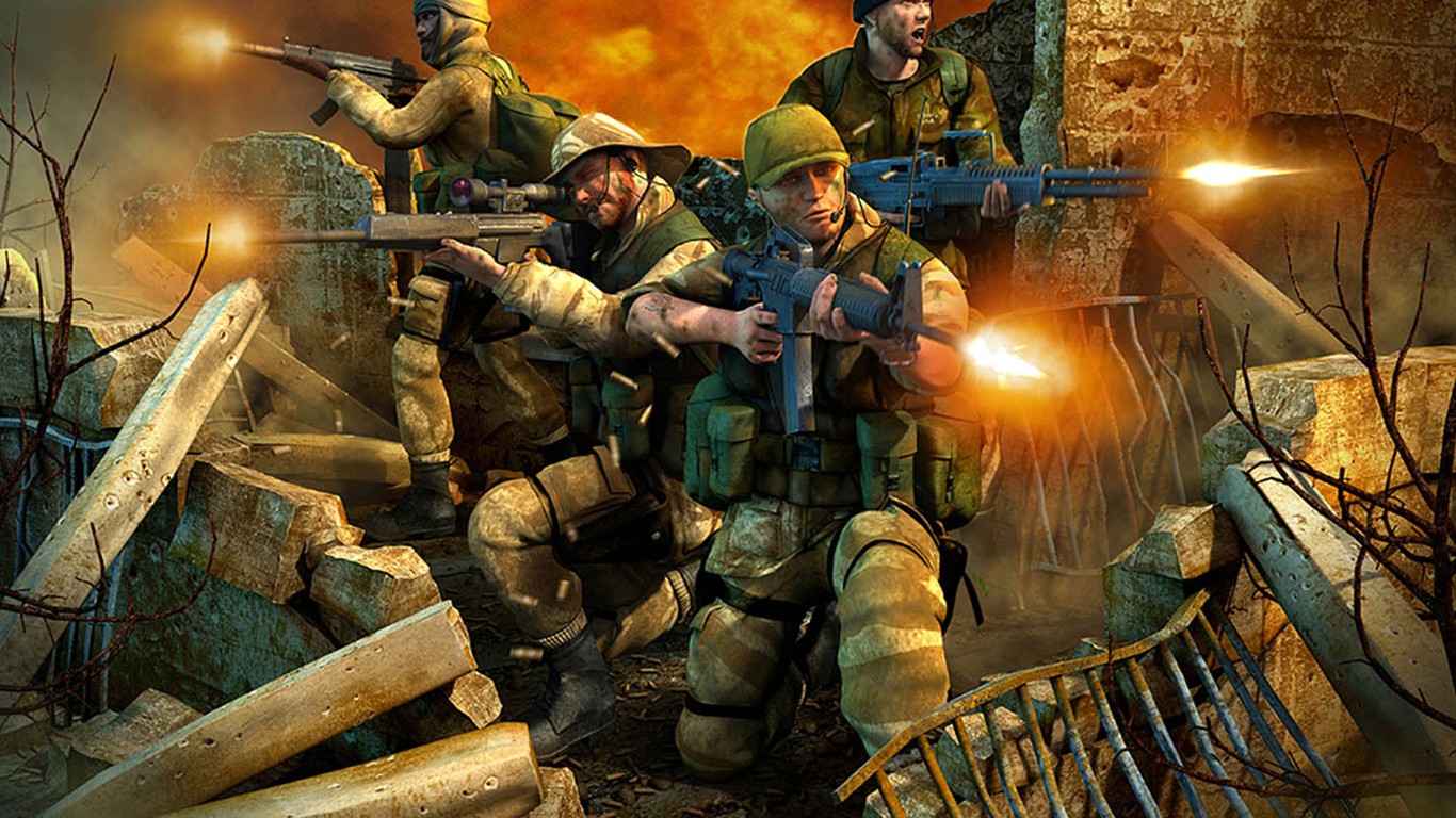 Brutal war game wallpaper #12 - 1366x768