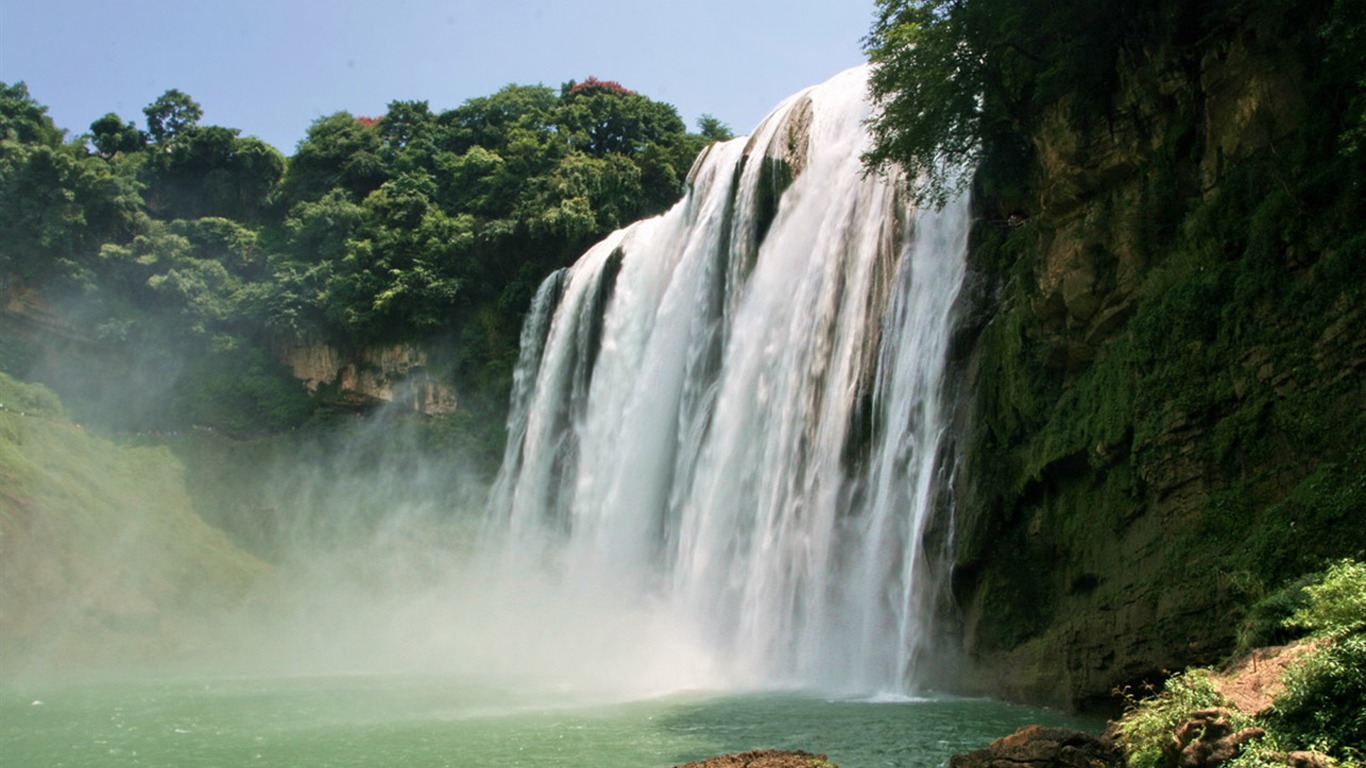Huangguoshu Falls (Minghu Metasequoia práce) #1 - 1366x768