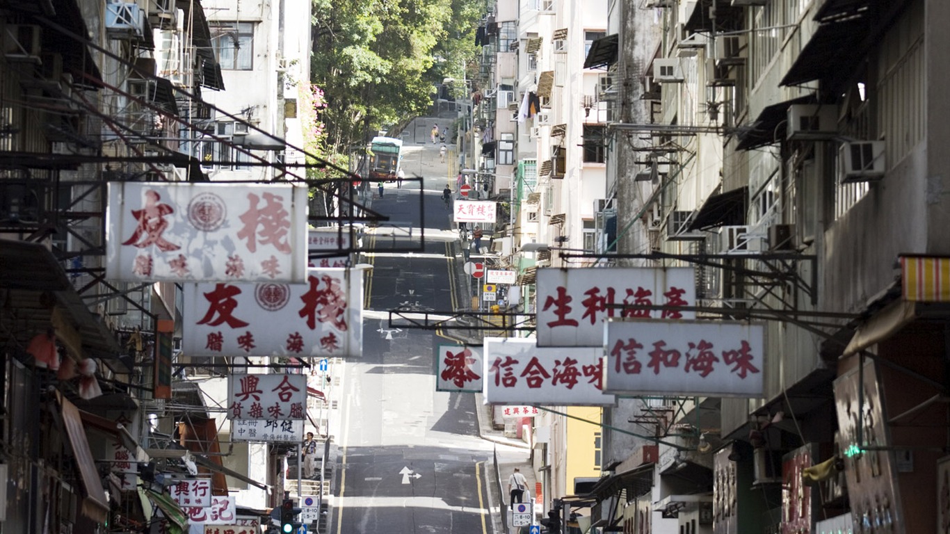letmý pohled na městské tapety Číny #9 - 1366x768