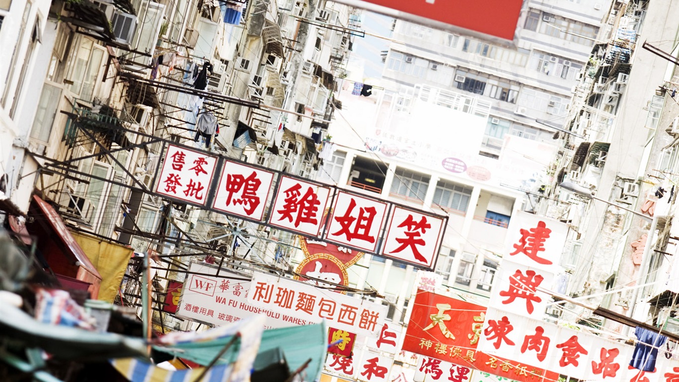 letmý pohled na městské tapety Číny #11 - 1366x768