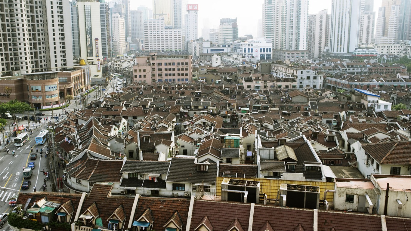 letmý pohled na městské tapety Číny #23 - 1366x768