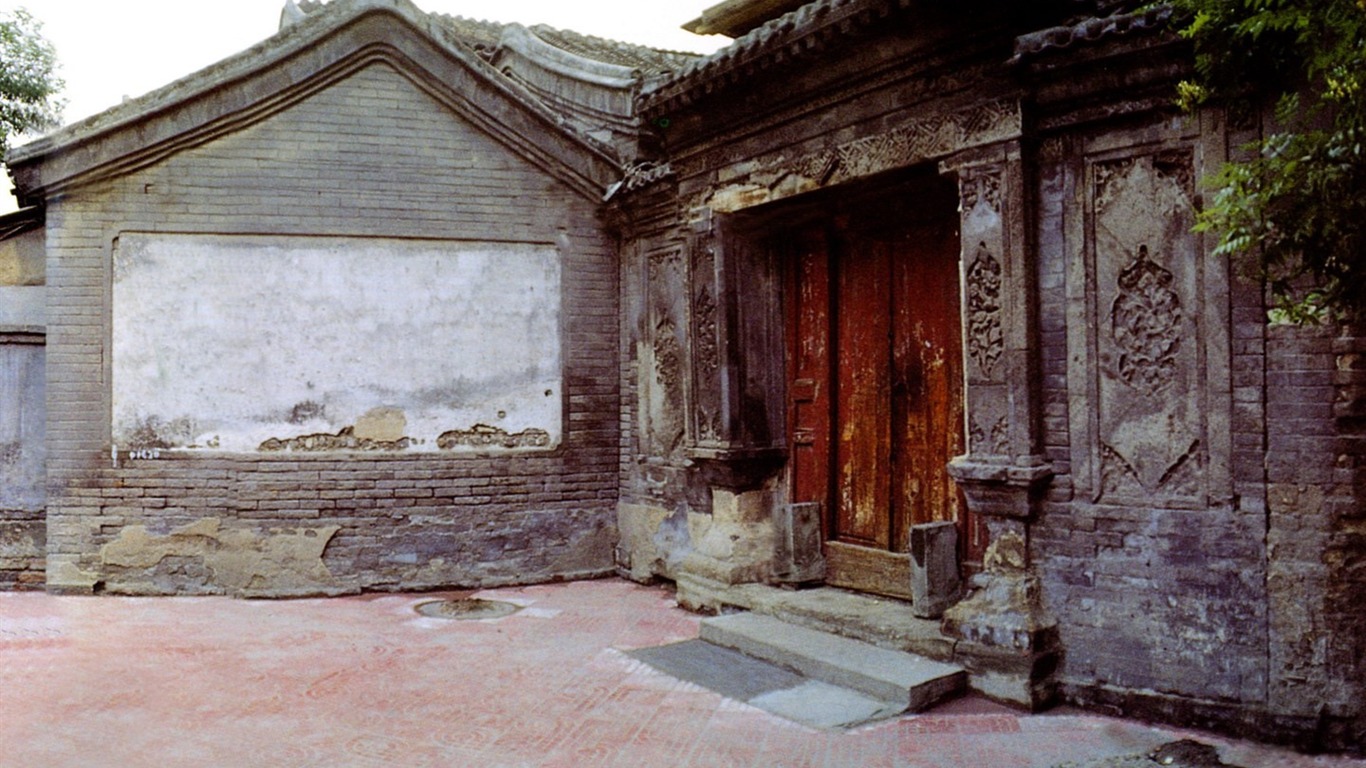 Antiguo vida Hutong de fotos antiguas fondo de pantalla #3 - 1366x768