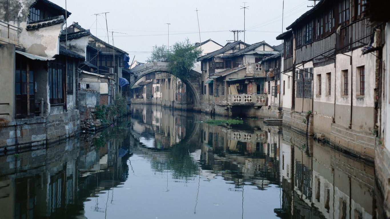 Старый Hutong жизни старые фотографии обои #8 - 1366x768